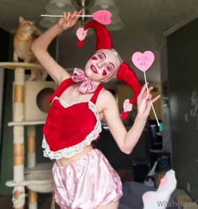Part 1 of my valentines jester outfit this outfit was hard to sew but part 6