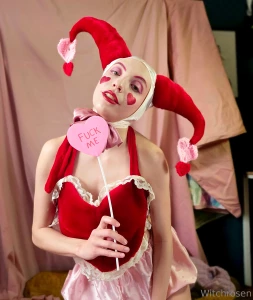 Part 1 of my valentines jester outfit this outfit was hard to sew but part 5