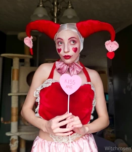 Part 1 of my valentines jester outfit this outfit was hard to sew but part 7