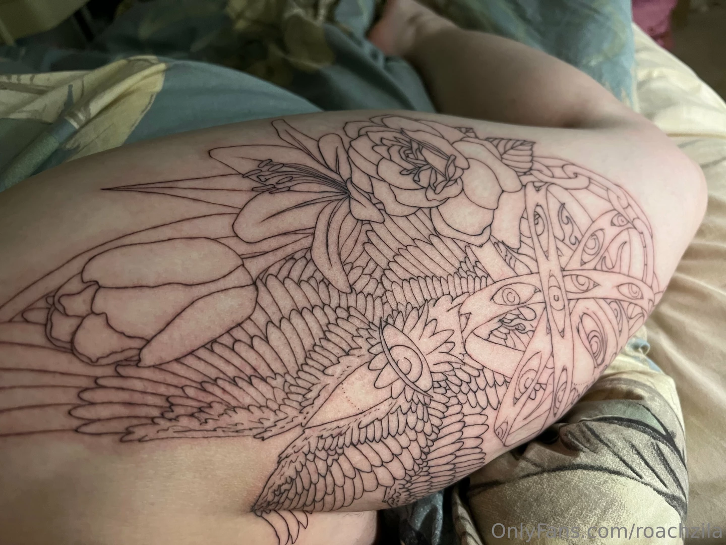 Currently healing from my new tattoo you all get the first look this 