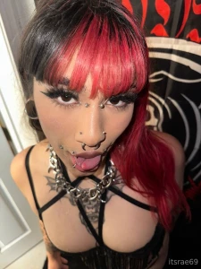 Gothic trans girl will drive you crazy with her bifid tongue follow part 1