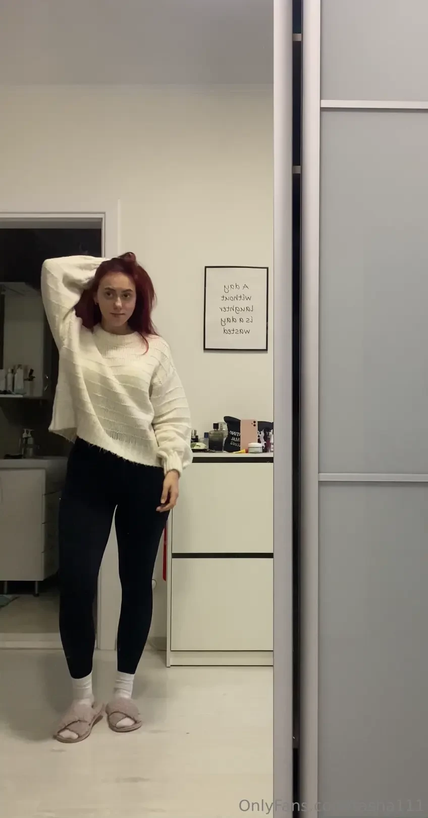 I always turn in front of the mirror before leaving the house 