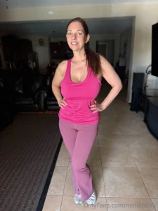 Workout s done but i m still feeling pumped wearing pink and looking