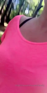 Morning run titflash