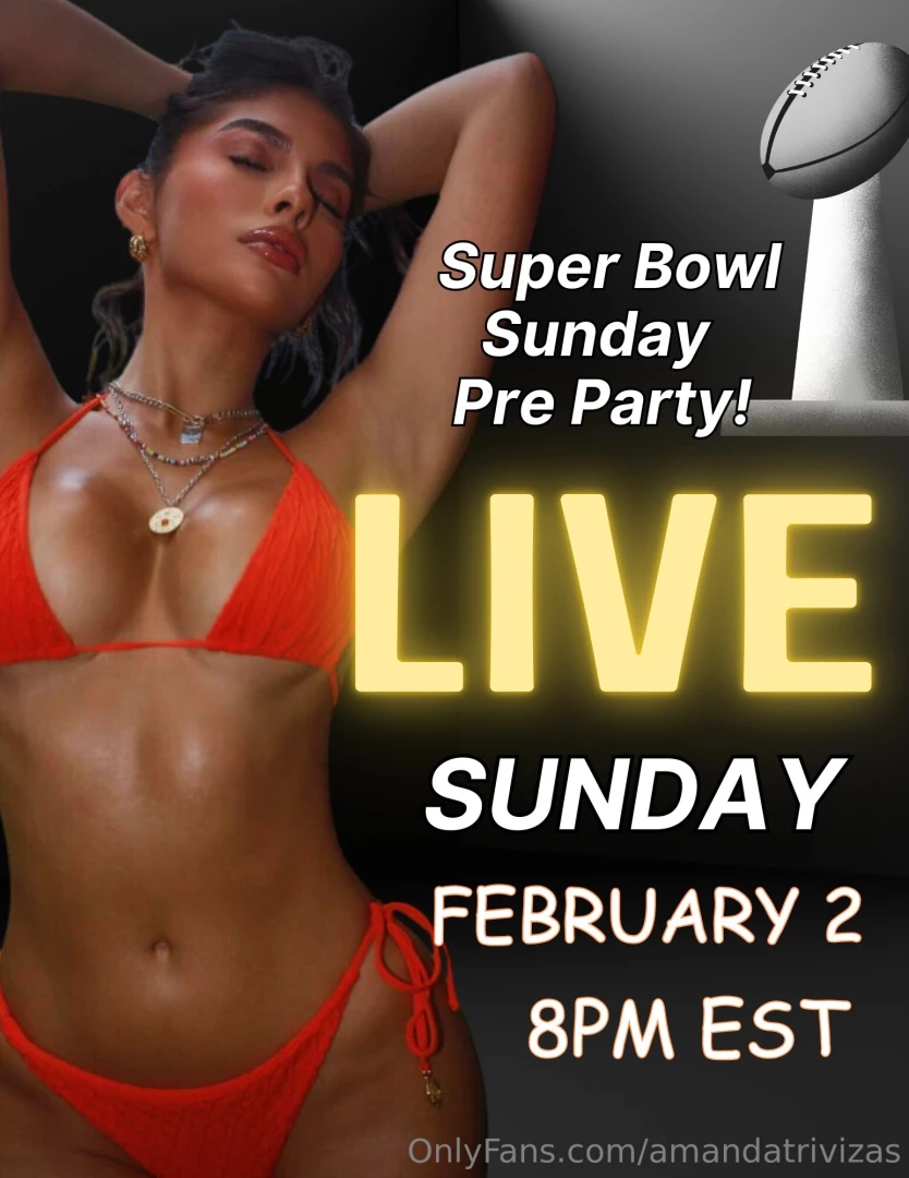 Msg me if you ll be attending my live tomorrow the super bowl is only 