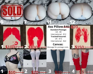 Wet january items sale discounts across all my items first cum first part 1