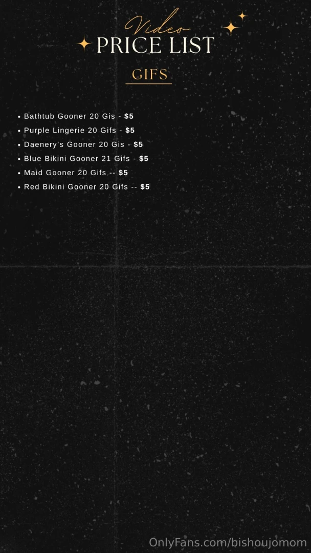 Updated may 1st 2025 here is the price list for all my past videos you part 1 