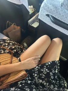 Do you think the taxi driver liked the view of my long legs