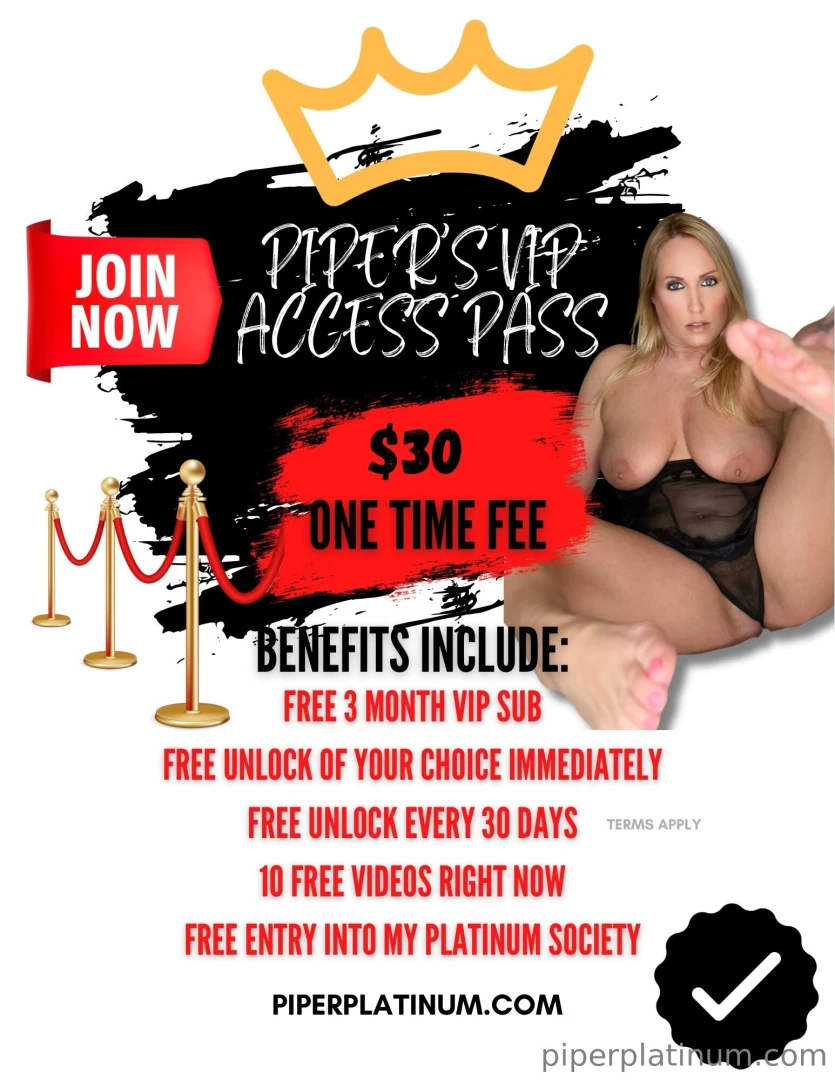 Piper s vip pass tip 30 as a one time cost nbsp for life i m curious 