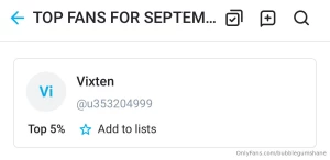 The results are in september s number one fan is vixten