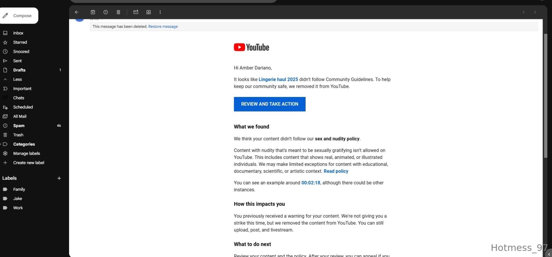 Unfortunately i have people reporting content on here and youtube so i 