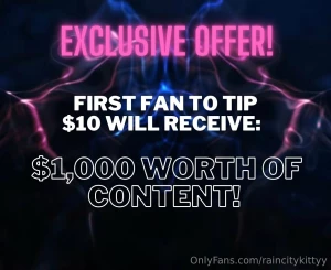 First fan to tip 10 gets 1000 worth of content part 1