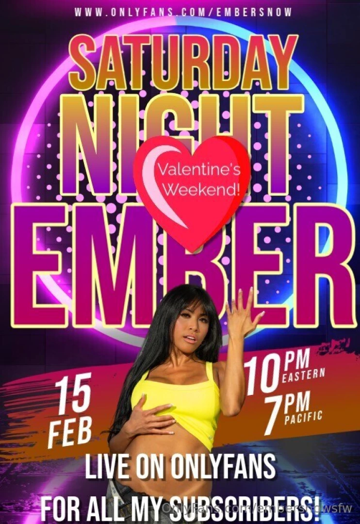 Live show this saturday on my vip onlyfans embersnow and the only way 