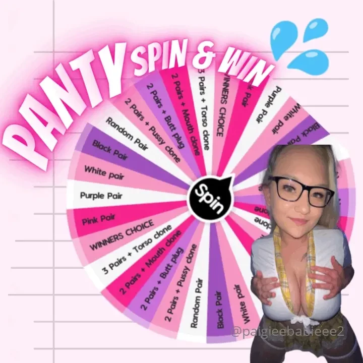 Paigey s panty wheel you re guaranteed to win my panties with this one 