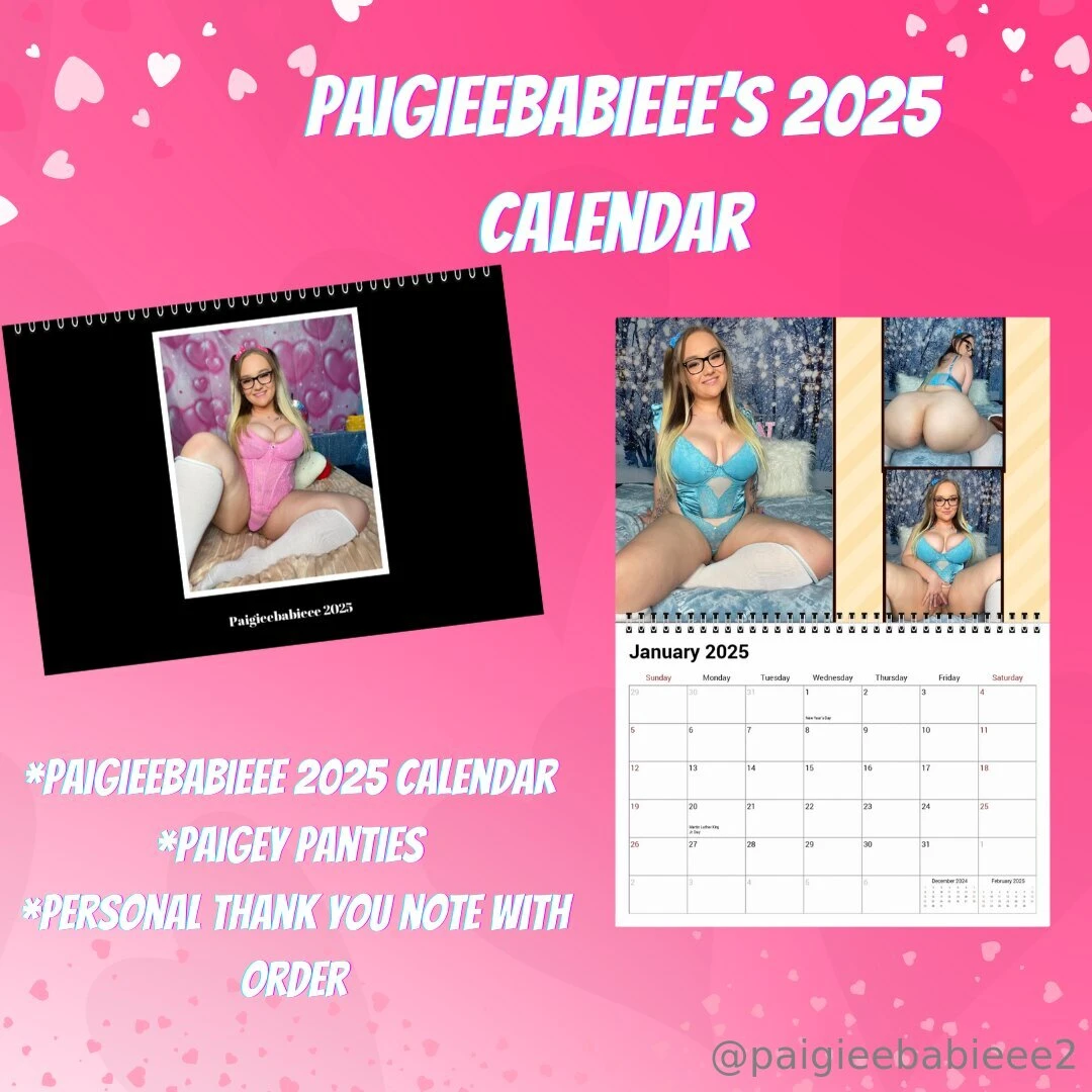 50 off my 2025 calendar for the first fan only 