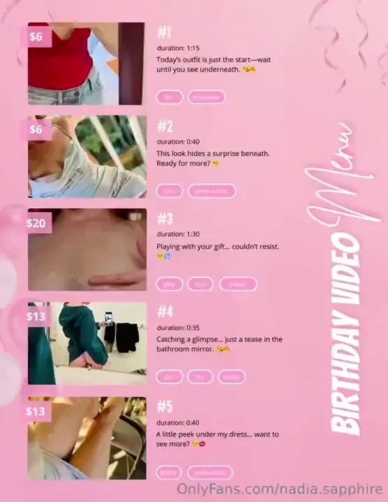 Celebrate with me by checking out these steamy birthday teaser videos 