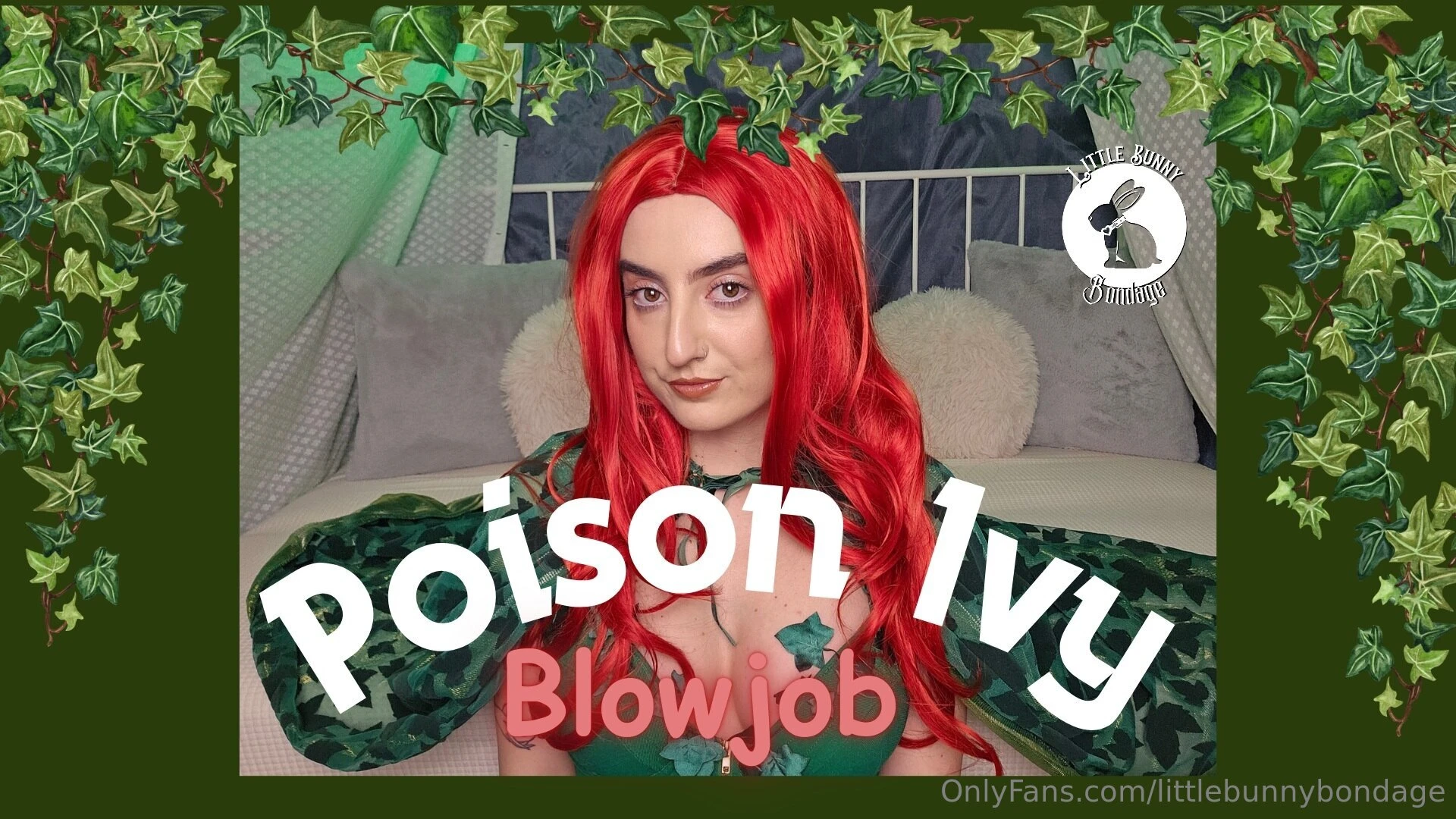 Poison ivy has successfully seduced you she gives you a blowjob and 