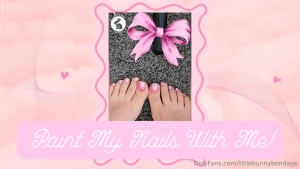 Paint my toenails a cute pink with me