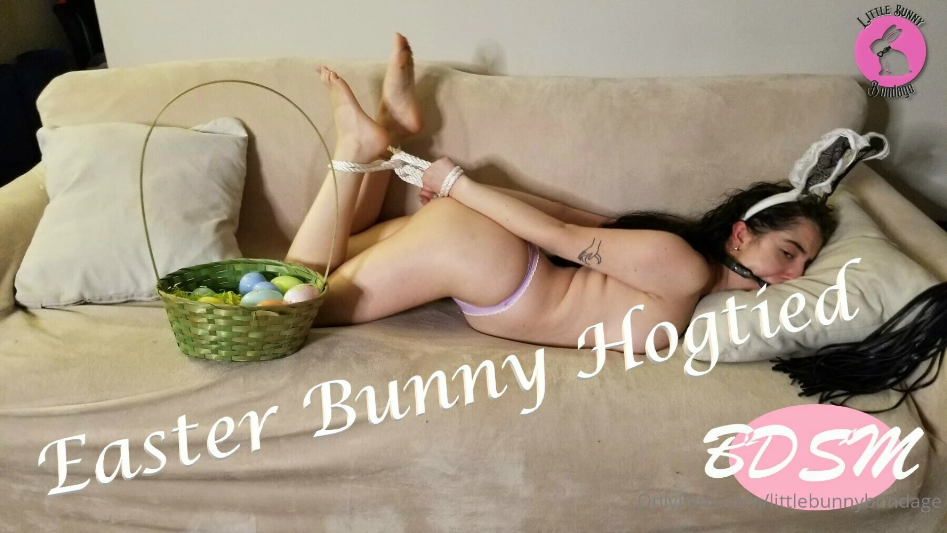 The easter bunny hogtied for you she s ready and waiting for you 