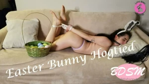 The easter bunny hogtied for you she s ready and waiting for you