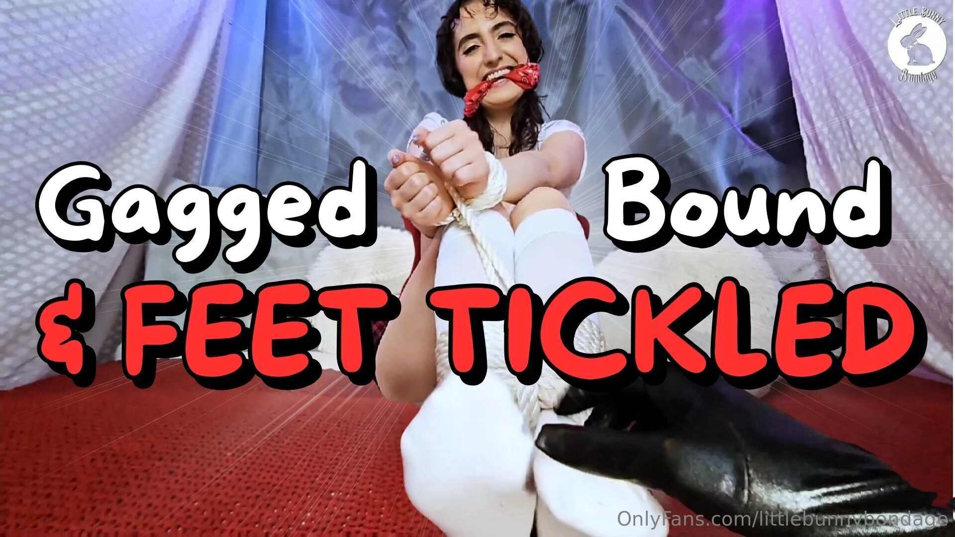 Tied up like the naughty school slut i am my feet are mercilessly 