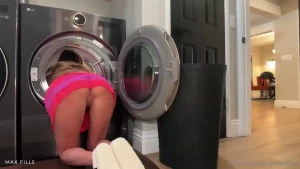 My step-mom linzee ryder got stuck in the washer while dad was out of