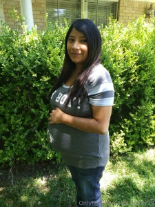 Youthful mommy with a pregnant bump woke up feeling a bit nostalgic part 2