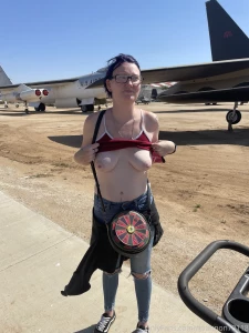 Got my nipples re-pierced then went to the air museum