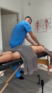 Needed a rub down after getting my cock drained at work