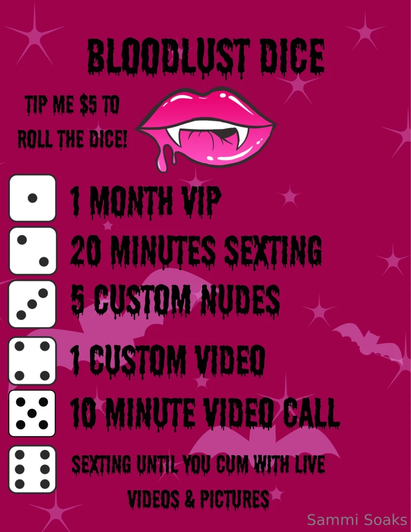 Tip me 5 to roll the dice 