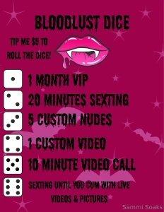 Tip me 5 to roll the dice