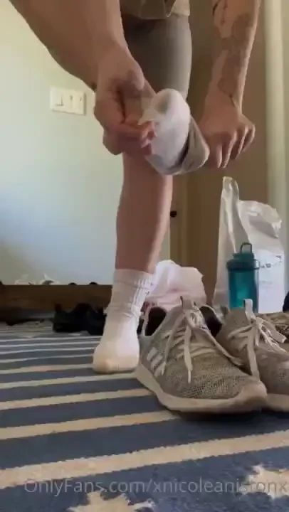 These post-hiking tennis shoes and socks will be available to ship 