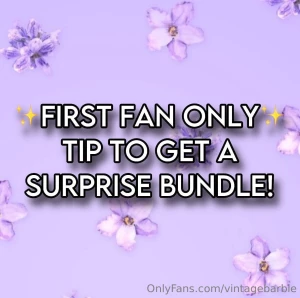 First fan only tip to get a surprise bundle