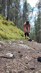 My first time getting naked outside in canada it is so beautiful here