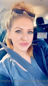 Me yesterday driving in the car when the sun was out now today snow