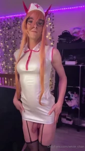 The nurse will see you now cosplaying as power from chainsaw man in a