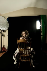 Sneak peak bts of my newest photoshoot as mrs lovett _