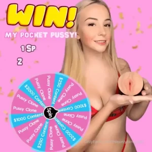 Just spin and get a chance to win my let s see how lucky you are babe