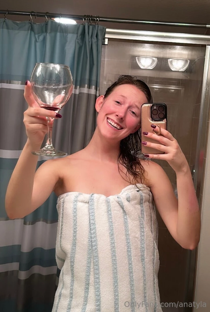 Shower wine after arriving in florida for the 4th of july and 