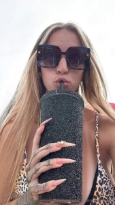 Look at my new nails it s just sexy imagine them on your back