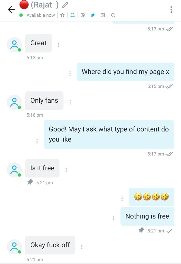 I get about 20 of these a day this is only fans nothing here is free 