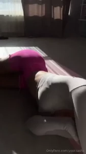 A little stretching on the mat in the sunshine good morning my love