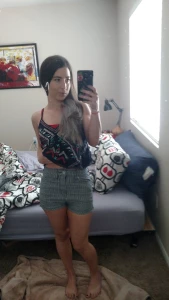 Getting ready this morning in front of the mirror part 5