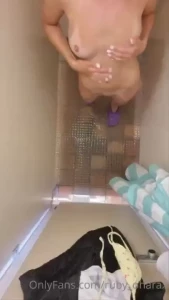 Pov of you perving over the shower subicles