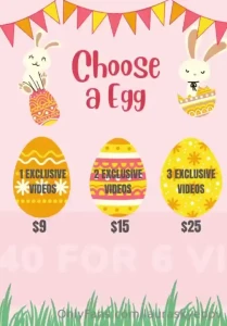 Early easter basket let me spoil you babe choose a egg depends on your