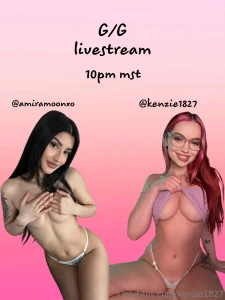 G g fuck live tonight 10 pst with amiramoonxo