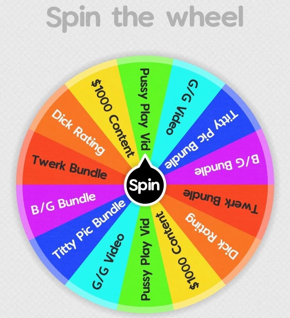 Spin the wheel tip 10 for one spin tip 17 for two spins 