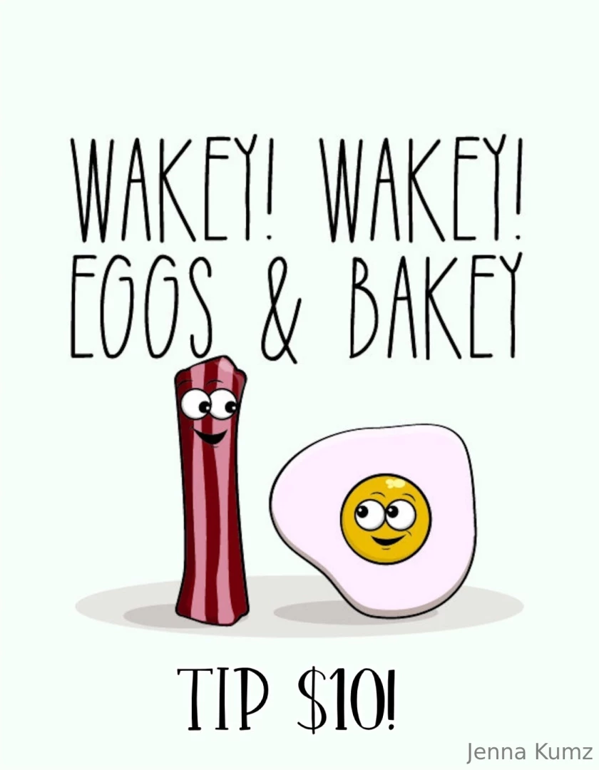 Wakey wakey eggs amp bakey first to tip gets 300 in my sluttiest 