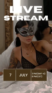 There will be a live stream on my friend s page noir jolie today don t