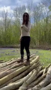 I just couldn t resist climbing on the wood felt so natural getting a